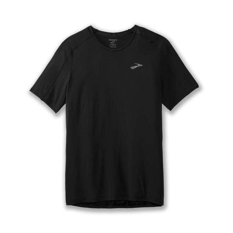 Brooks Atmosphere - Mens Short Sleeve Running Shirt - Black (73960EYMF)